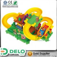 Hecho en china juguete feliz batera tren con vas y estacin tuneles y rampa ferrocarril con luces y musica DE0109021
