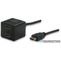 INSUMOS VIDEO SPLITTER HDMI MACHO A 2 HDMI HEMBRA MANHATTAN 307833