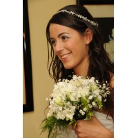 Tiara con florcitas - Accesorios para Novias