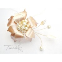 Flor Estrella de dos capas con Volumen - Accesorios para Novias - 15 % descuento envios al interior