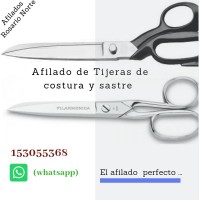 Afilado de tijeras de modista y sastre